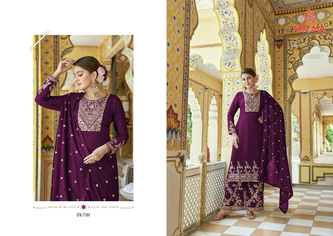 Leela By Aroma Premium Silk Embroidered Palazzo Readymade Suits Orders In India 